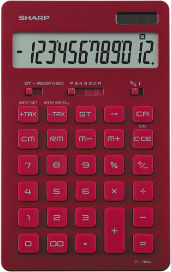 EL-364 calculator Desktop Financial Red
