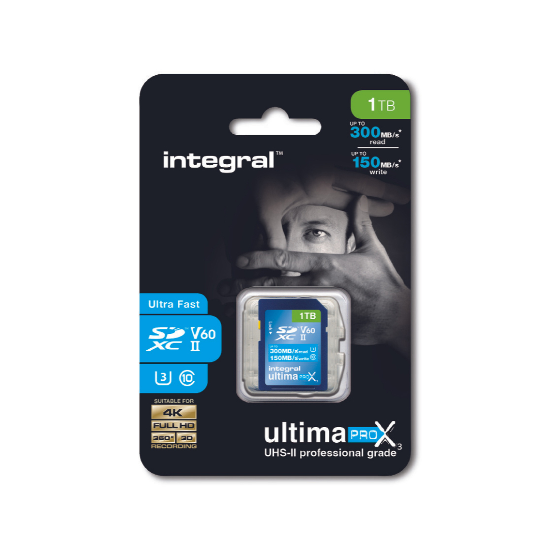 Integral 1TB SDXC UHS-II U3 CL10 V60 UP TO R-300 W-150 MBS – image 1