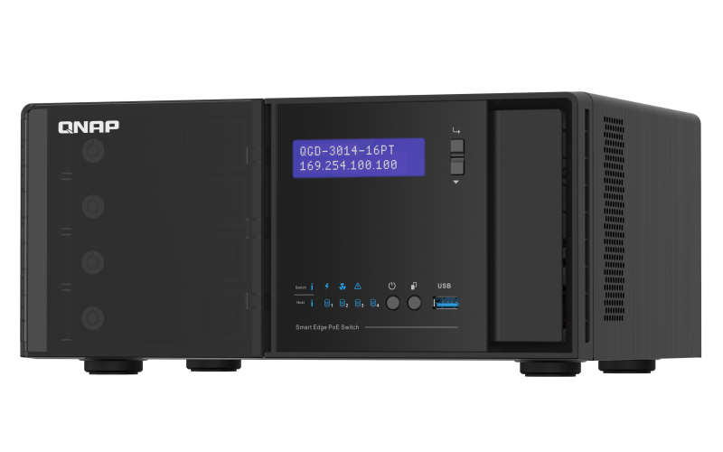 QNAP QGD-3014-16PT-8G network switch Managed Gigabit Ethernet (10/100/1000) Power over Ethernet (PoE) Black – image 3