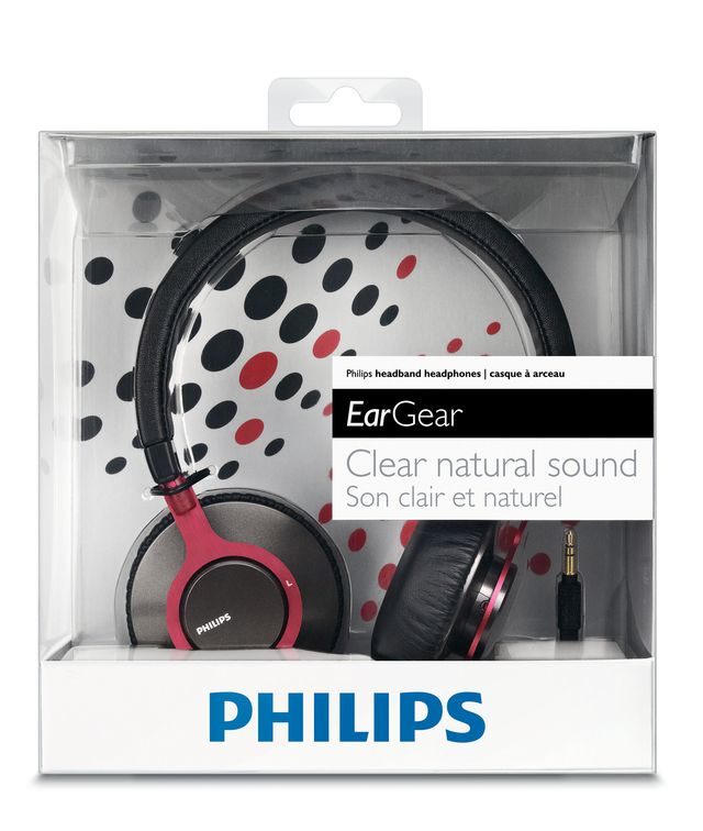 Philips SHL5500/98 headphones/headset Wired Head-band Black, Pink – image 2