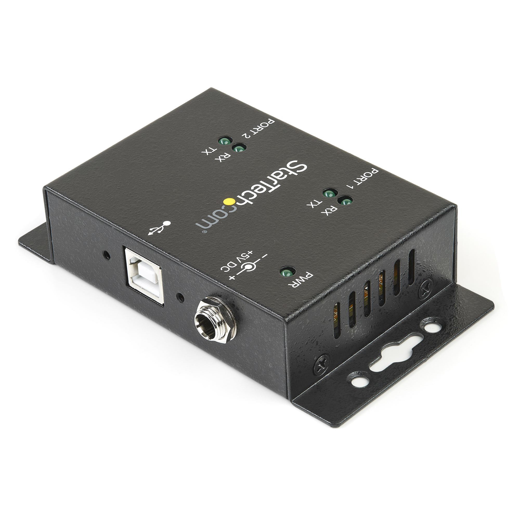 StarTech.com 2 Port Industrial Wall Mountable USB to Serial Adapter Hub with DIN Rail Clips - TAA – image 2