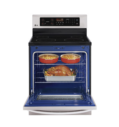 LG LRE6321ST cooker Freestanding cooker Electric Black, White – image 4