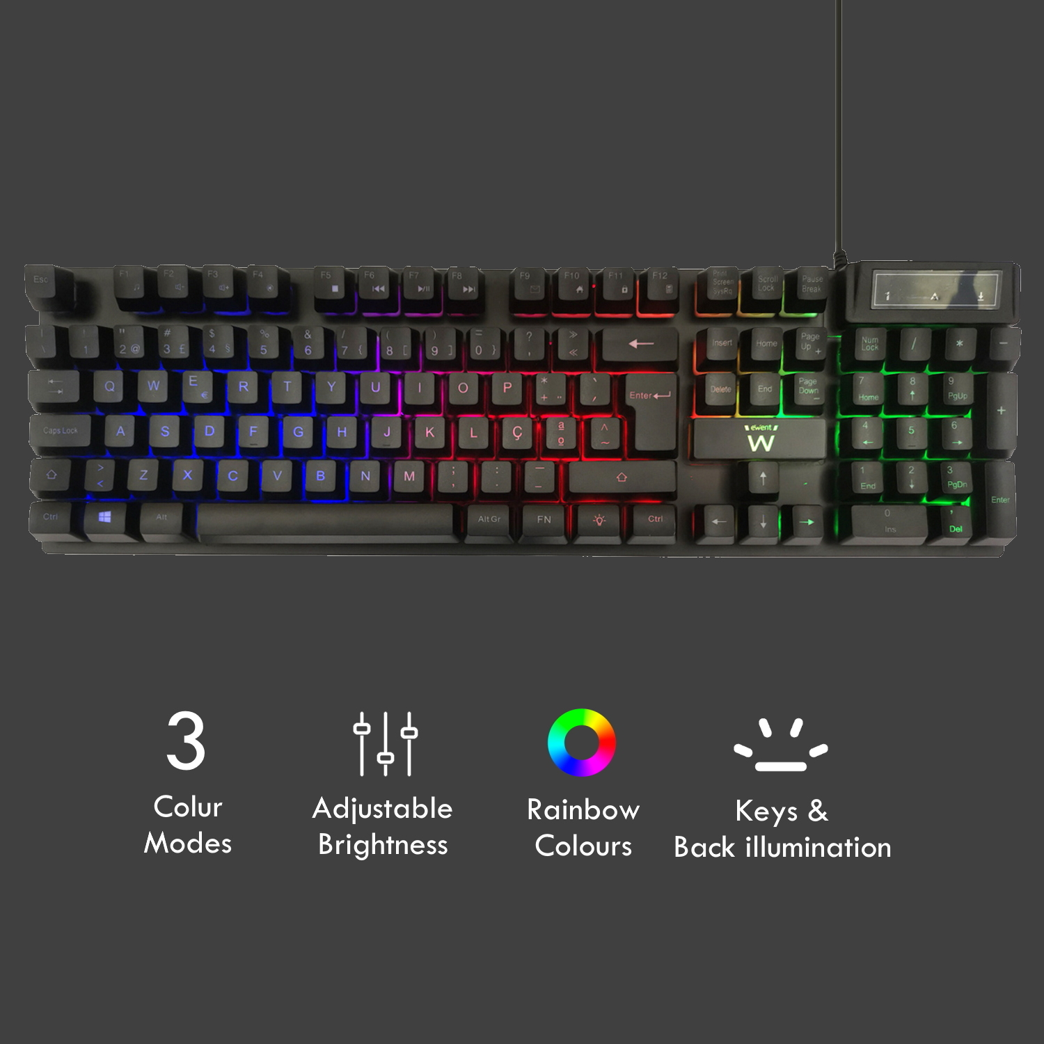 Ewent PL3319 keyboard Gaming USB QWERTY Portuguese Black – image 4