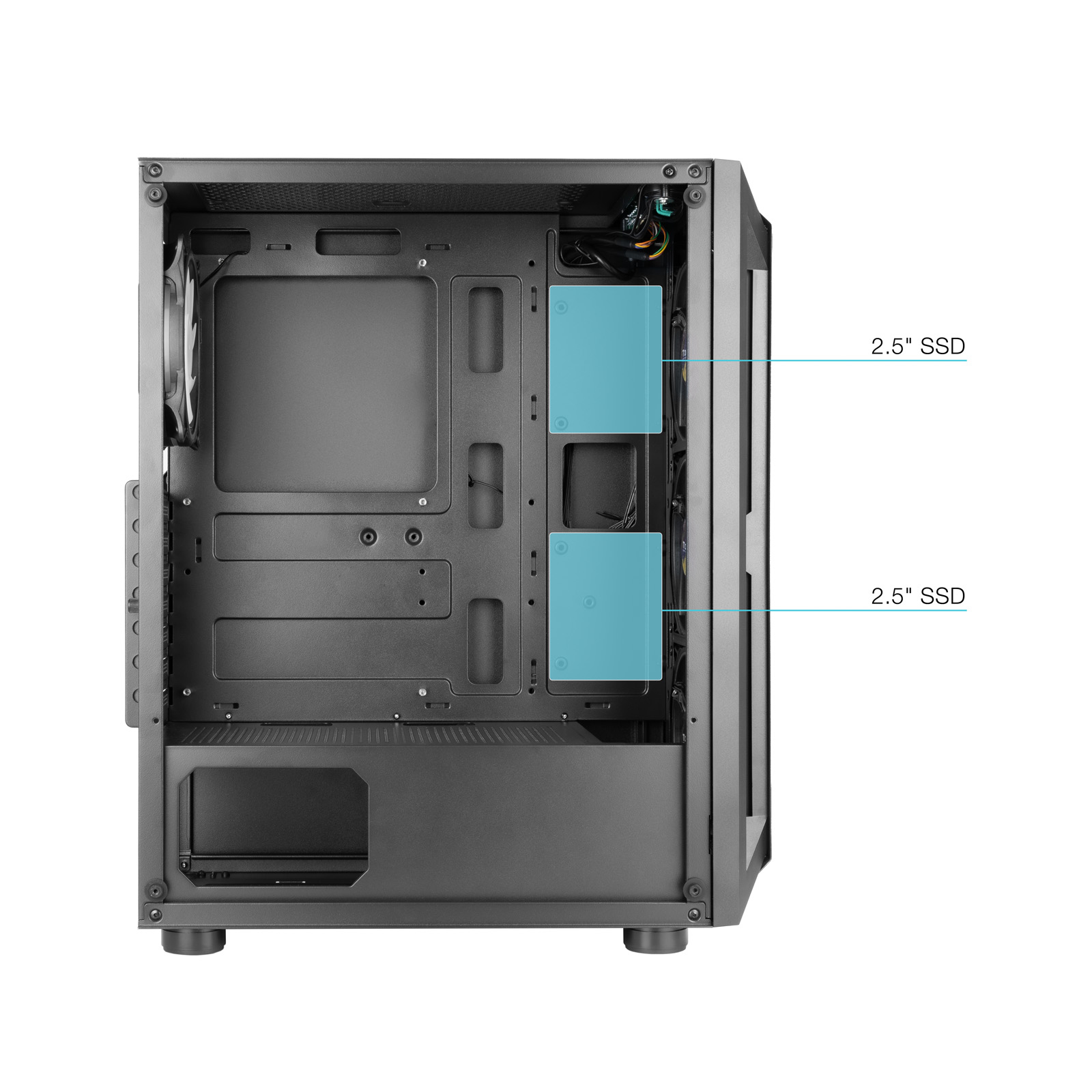 TooQ Ragnärok Gaming Semitower Case, Black image 6