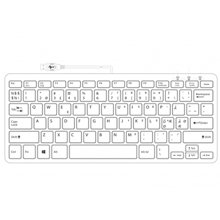 R-Go Tools Ergonomic keyboard R-Go Compact, compact keyboard, flat design, QWERTY (NORDIC), wired, white – image 2