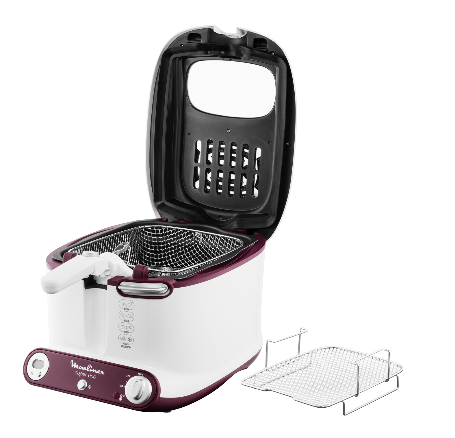 Moulinex AM3031 Single Stand-alone Deep fryer White, Purple – image 6