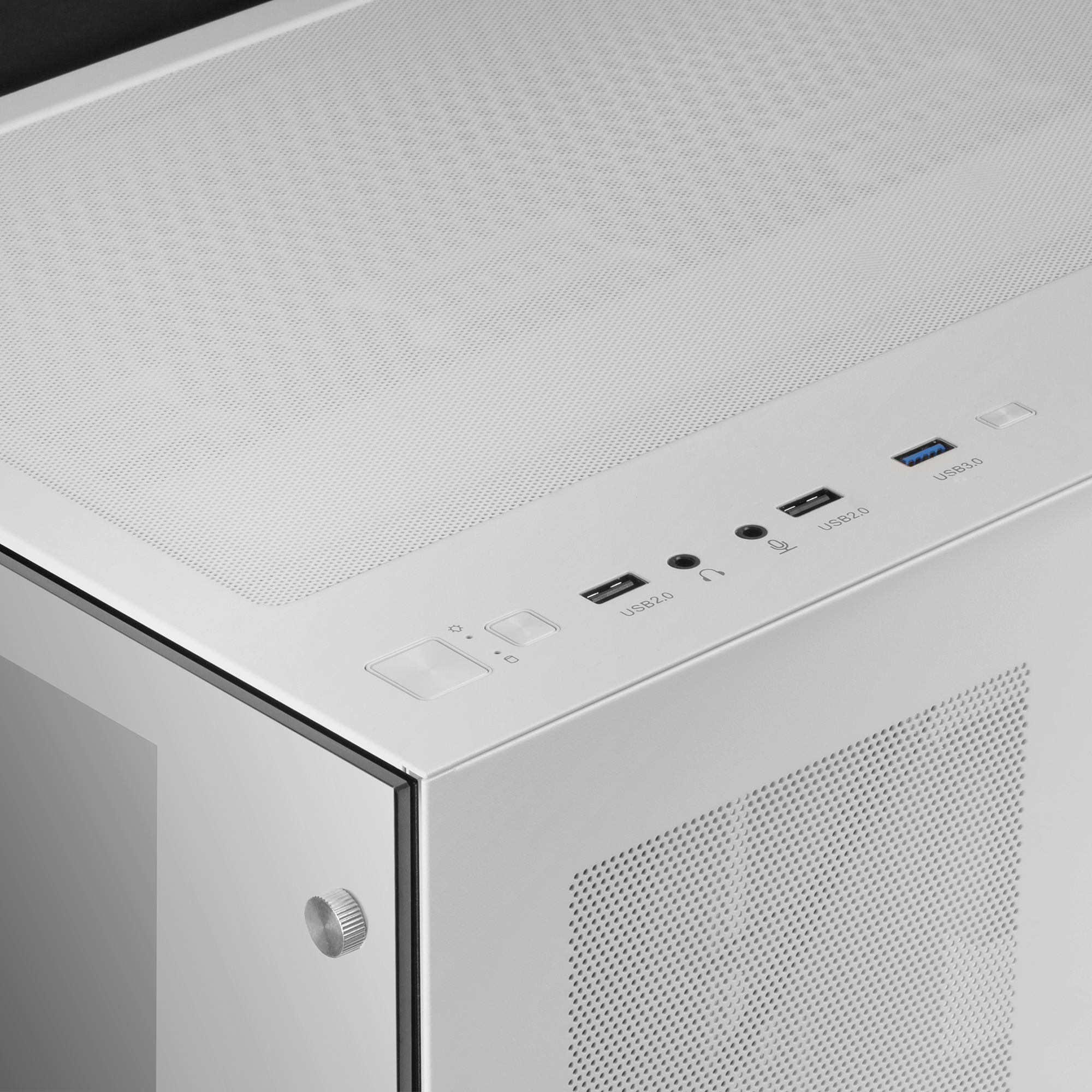 Mars Gaming MCV3 White Custom XXL E-ATX Gaming Tower Front and Side Tempered Glass Window Dual Chamber Modular Frame – image 3