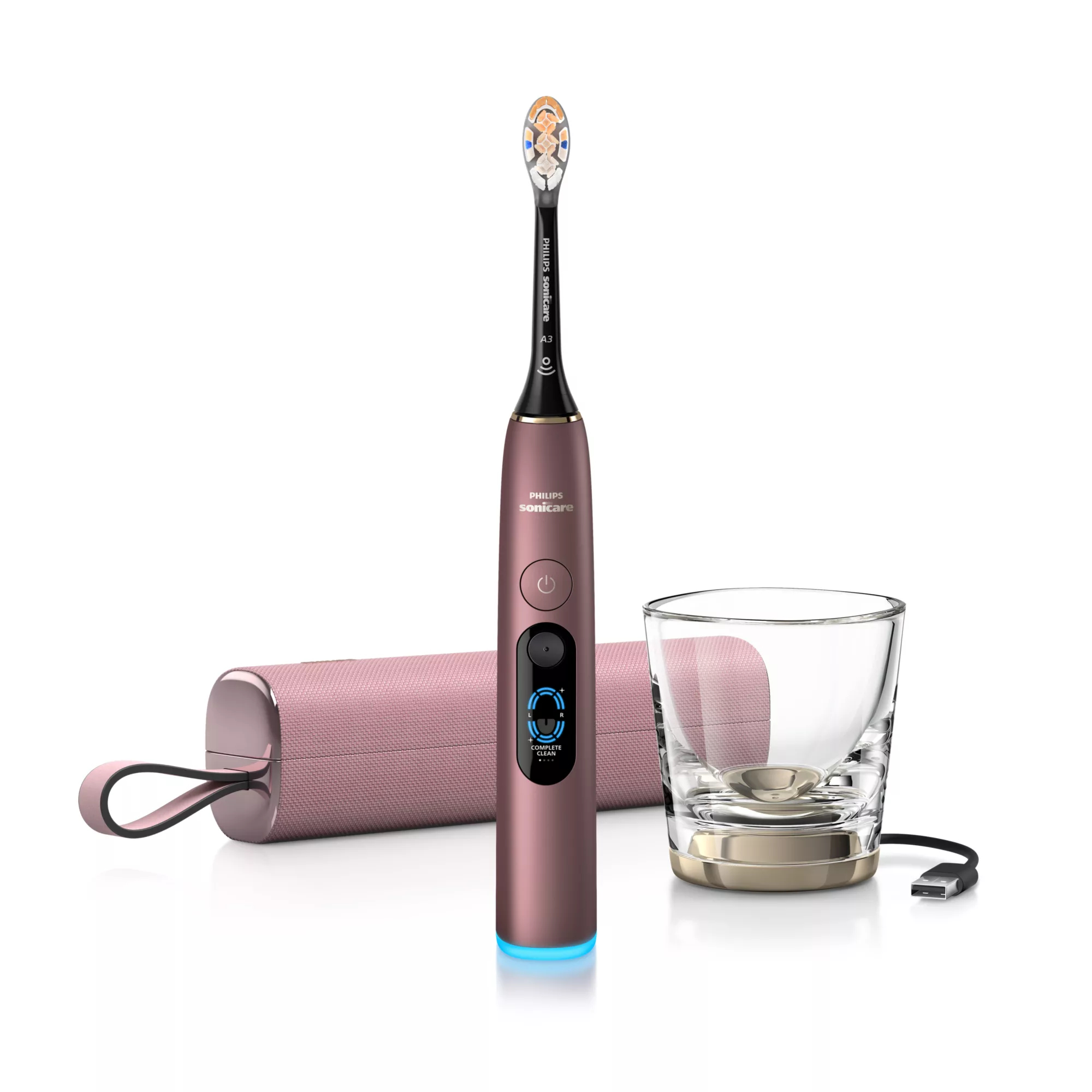 Philips Sonicare DiamondClean Prestige 9900 series HX9837/95 electric toothbrush Adult Sonic toothbrush Pink