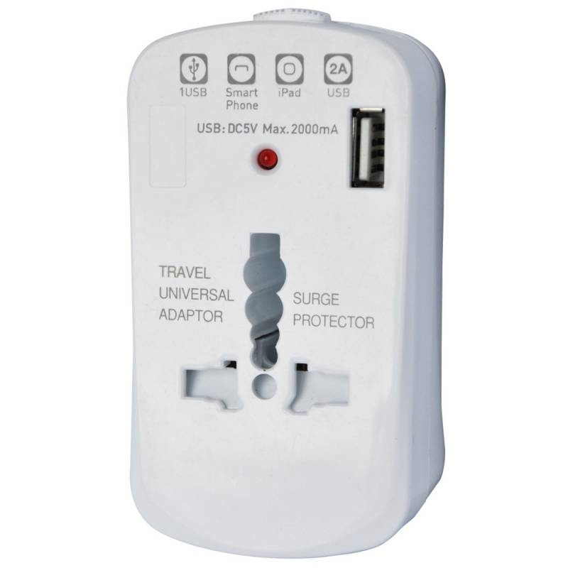 Techly Universal Travel Adapter 2A for Electrical Sockets with USB IPW-ADAPTER8 – image 2