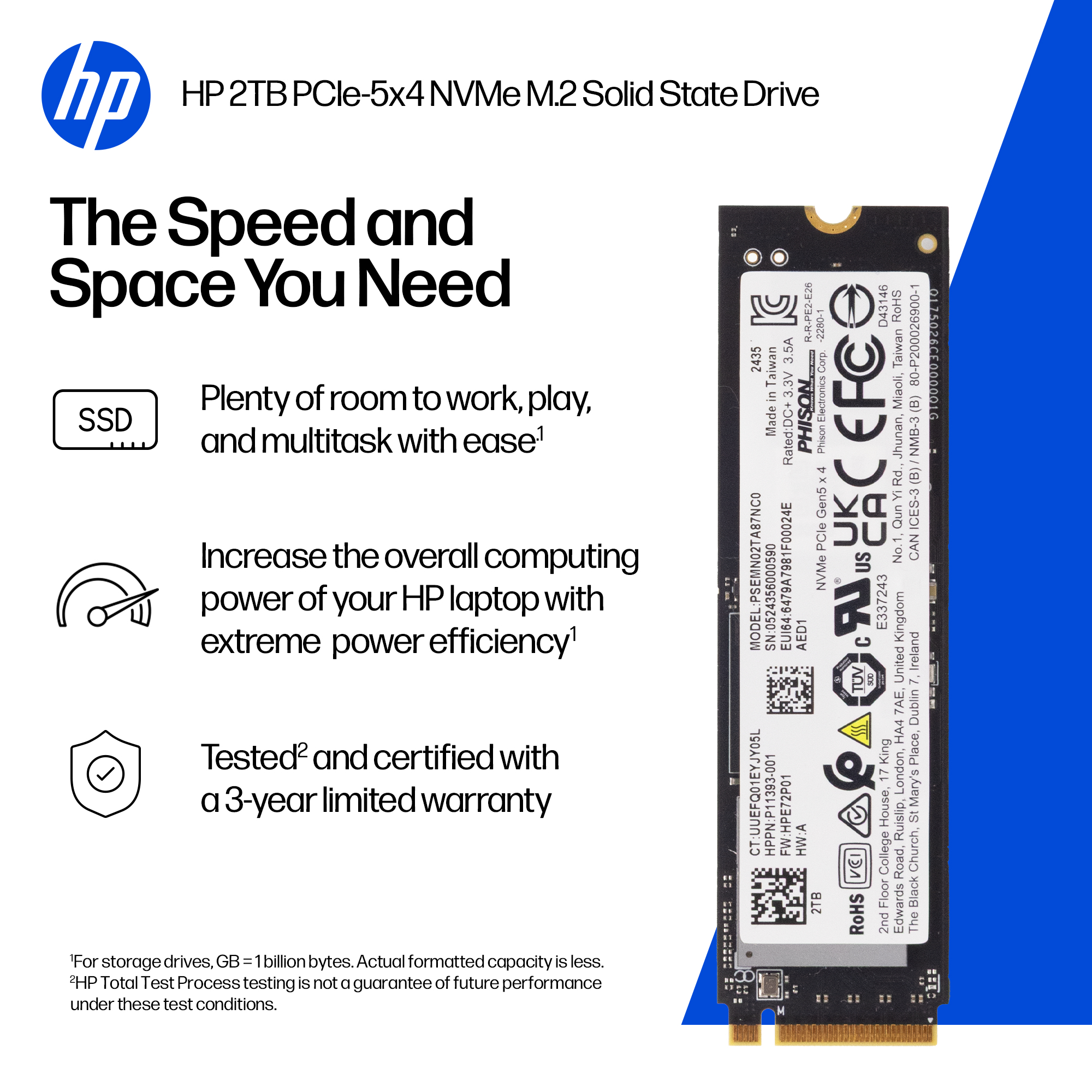 HP 2TB PCIe-5x4 NVMe Solid State Drive – image 2