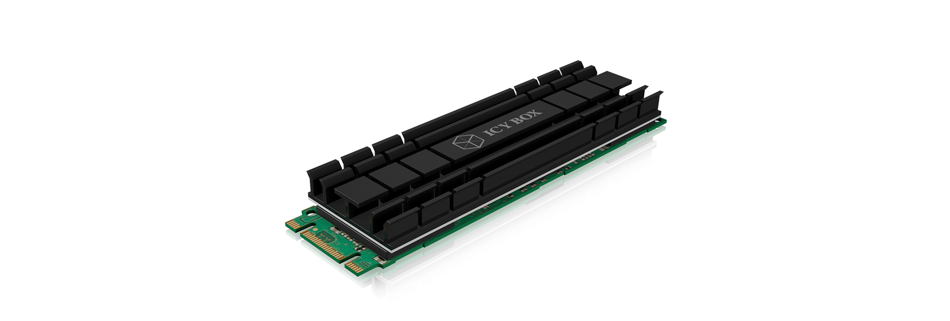 ICY BOX IB-M2HS-701 M.2 NVMe SSD Heatsink/Radiator Black 1 pc(s)