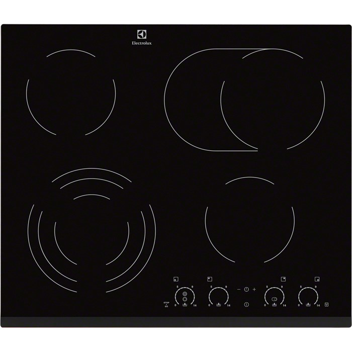 Electrolux EHF6747FOK hob Black Built-in Ceramic hob 4 zone(s)