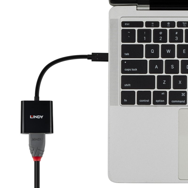 Lindy 43438 câble vidéo et adaptateur 0,15 m USB Type-C HDMI Noir