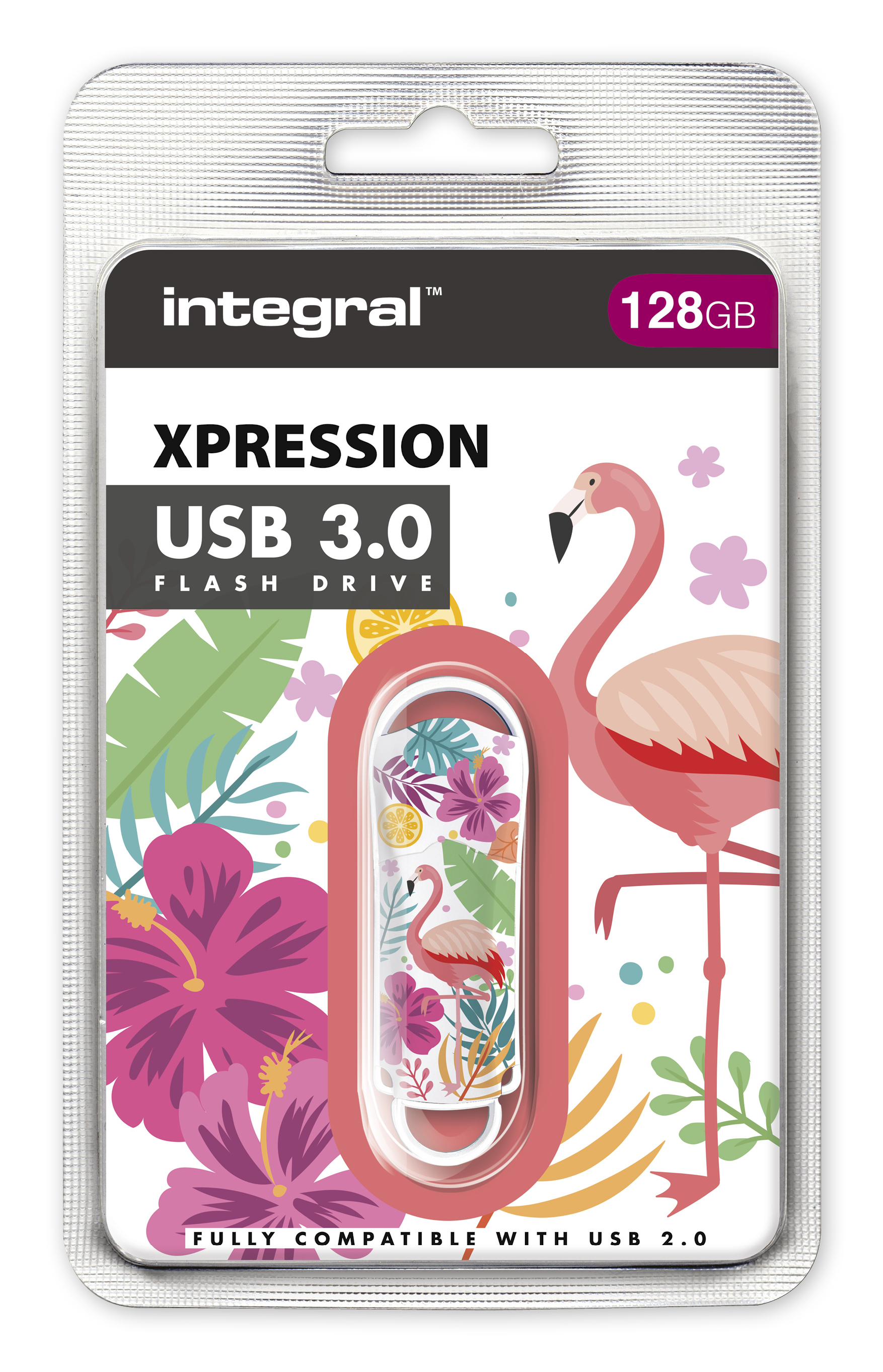 Integral 128GB USB3.0 DRIVE XPRESSION FLAMINGO – image 2