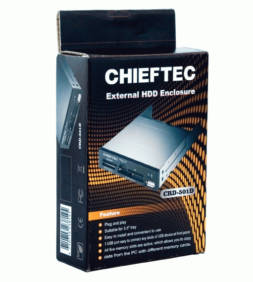 Chieftec CRD-501D card reader USB 2.0 Black – image 3