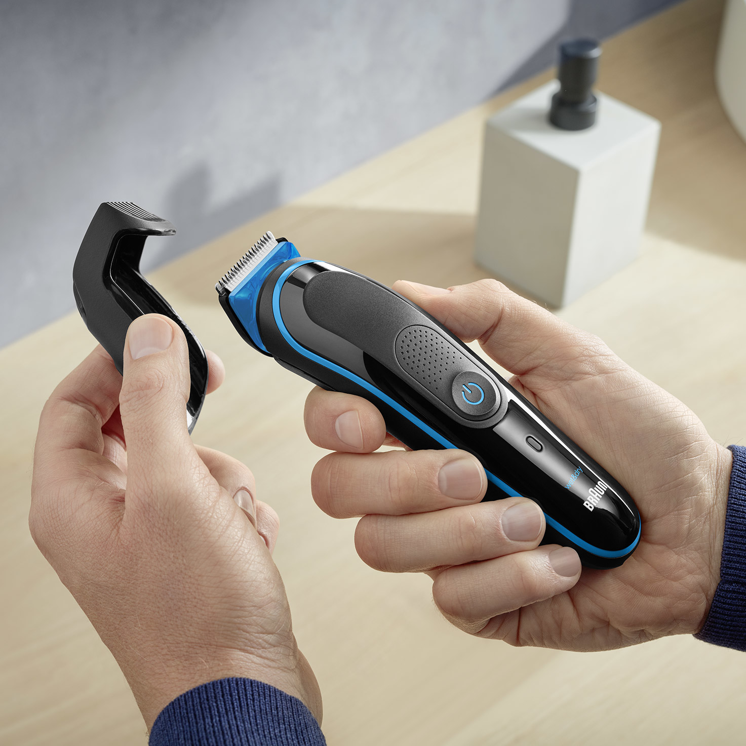Braun MGK3045 men's shaver Foil shaver Trimmer Black, Blue – image 4