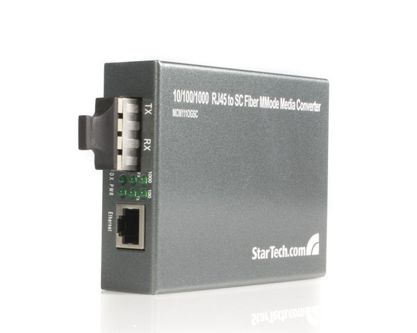 StarTech.com RJ45 to SC Fiber Multi Mode Media Converter