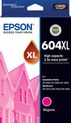 EPSON 604XL MAGENTA INK - XP-2200,XP-3200,XP-4200,WF-2910,WF-2930,WF-2950