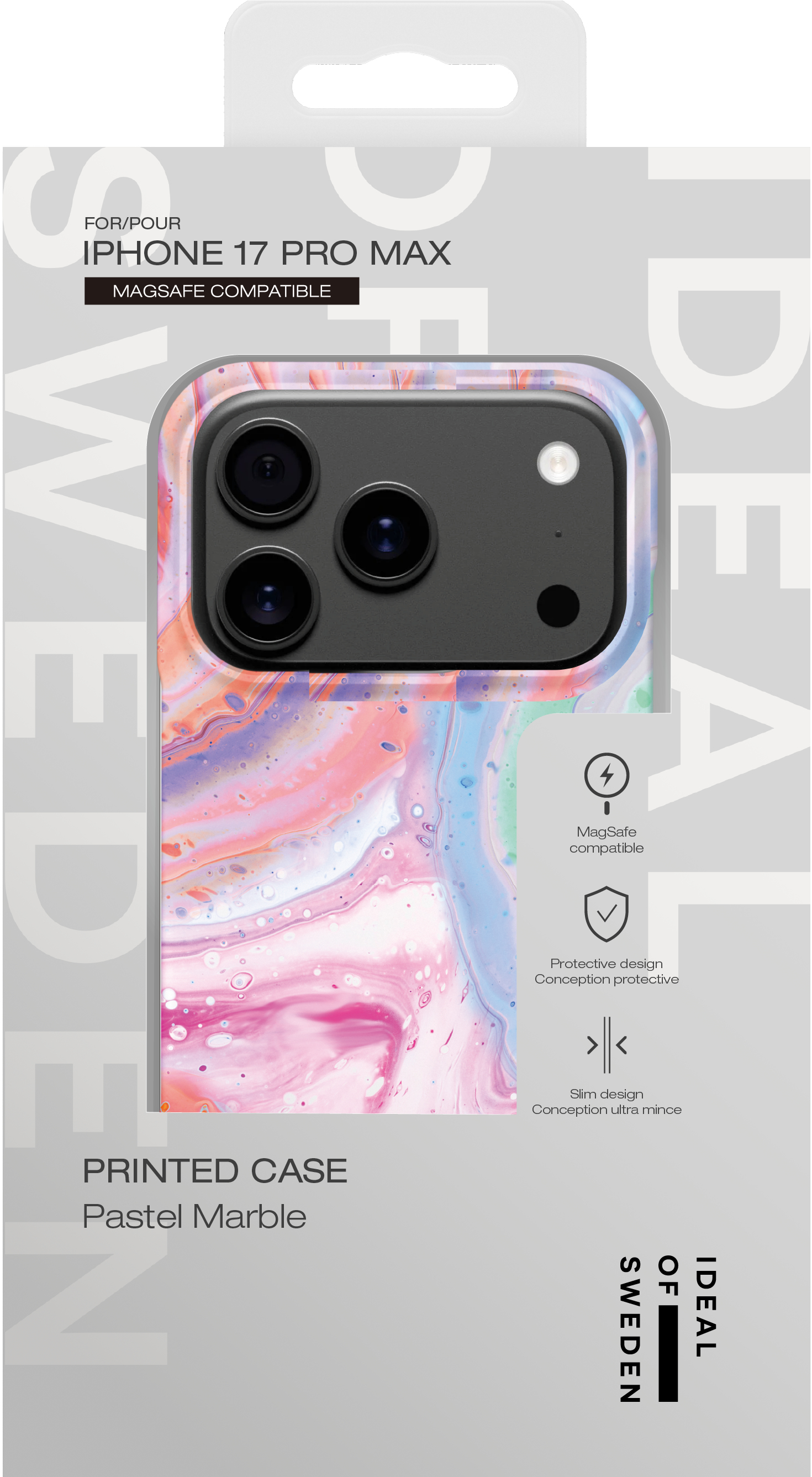 iDeal of Sweden Printed Case MagSafe iPhone 17 Pro Max Pastel Marble – image 4