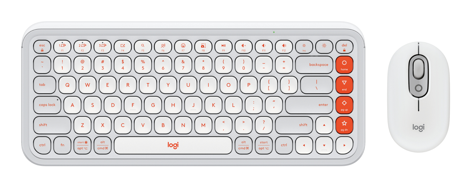 TECLADO/MOUSE LOGITECH POP ICON INALAMBRICO BLUETOOTH EASY-SWITCH BLANCO
