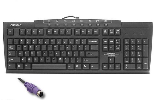 HP 164996-001 keyboard Office PS/2 QWERTY US International Black