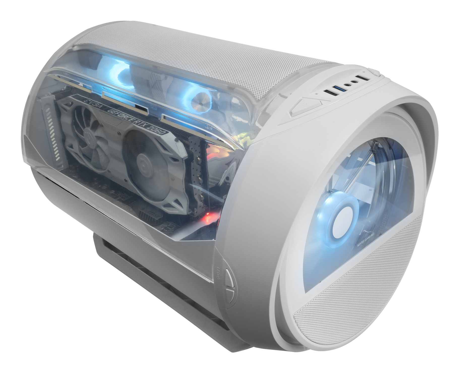 Mars Gaming MC-CYLONW Mini Tower White – image 2