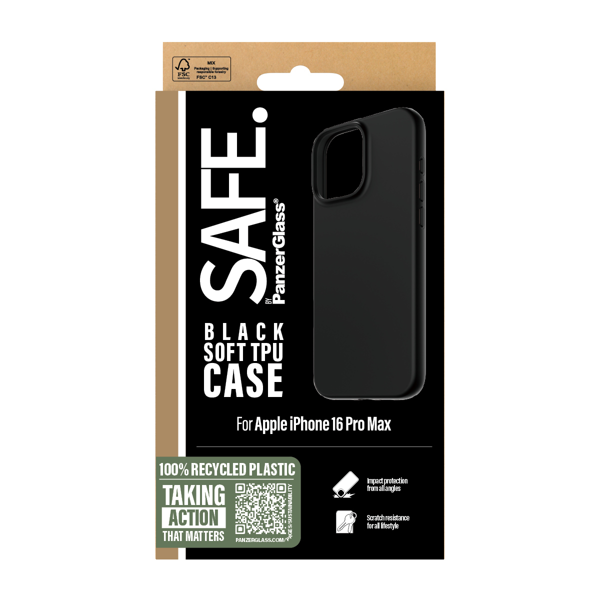 PanzerGlass SAFE. by PanzerGlass® TPU Case Black iPhone 16 Pro Max – image 3