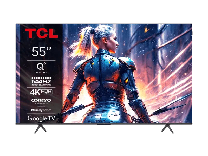 TV QLED TCL 4K UHD 55 Dolby Vision Google TV Smart TV — photo 1