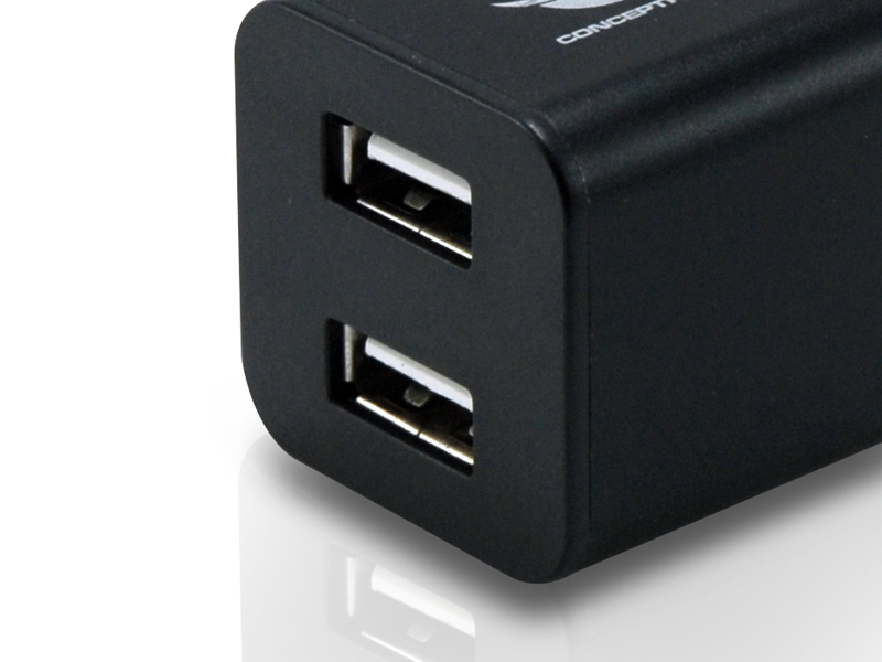 Conceptronic C4USB2CUBEB interface hub 480 Mbit/s Black – image 2