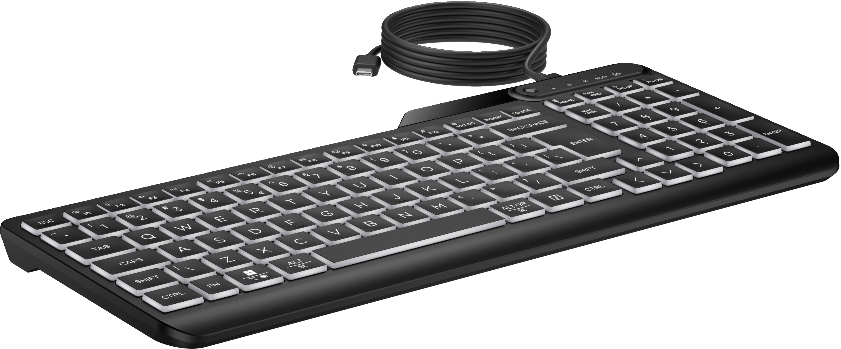 HP 405 Multi-Device Backlit Wired Keyboard 7N7C1UT#ABA
