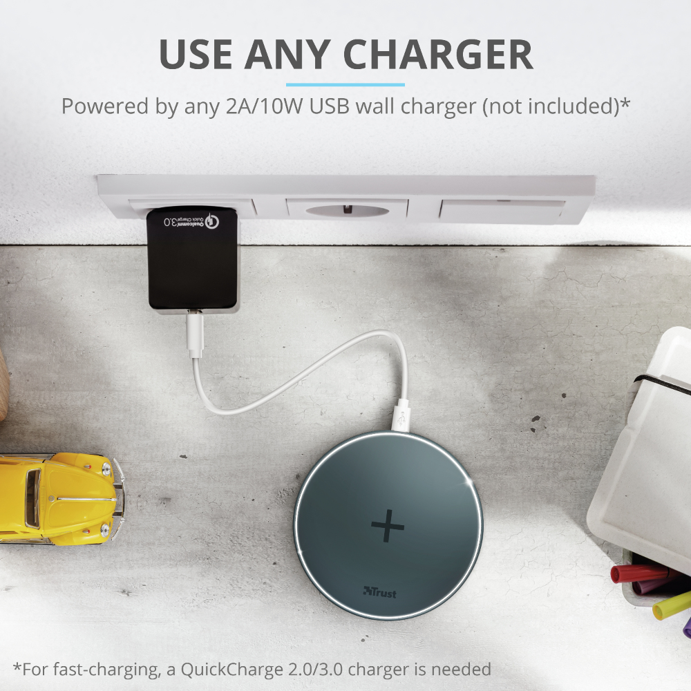 Trust 23864 mobile device charger Smartphone Blue AC, USB Wireless charging Fast charging Indoor – image 5