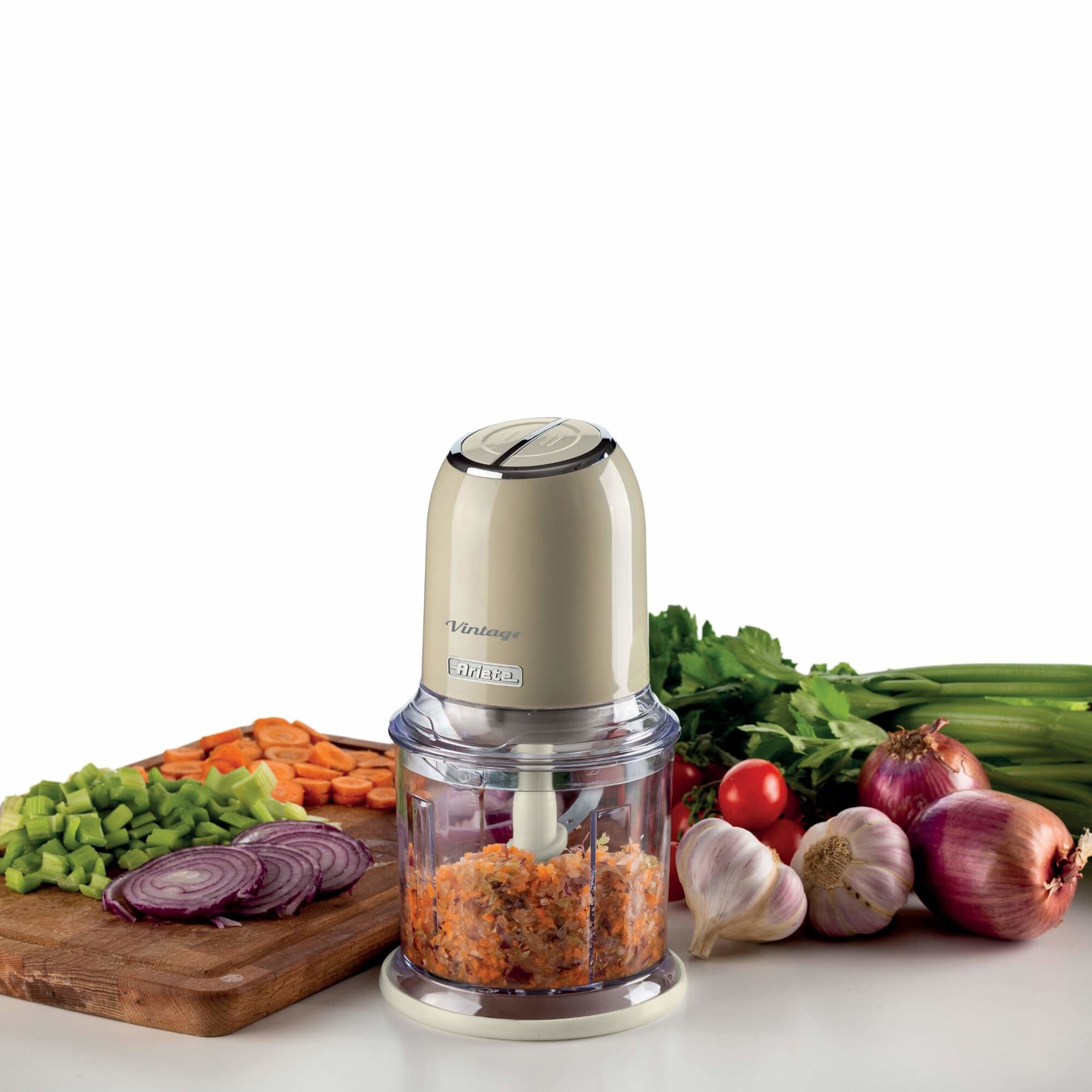Ariete 438, Vintage Chopper, Chopper and Ice Crusher, 2 speeds, 4 stainless steel blades, 600 ml graduated cup – image 6