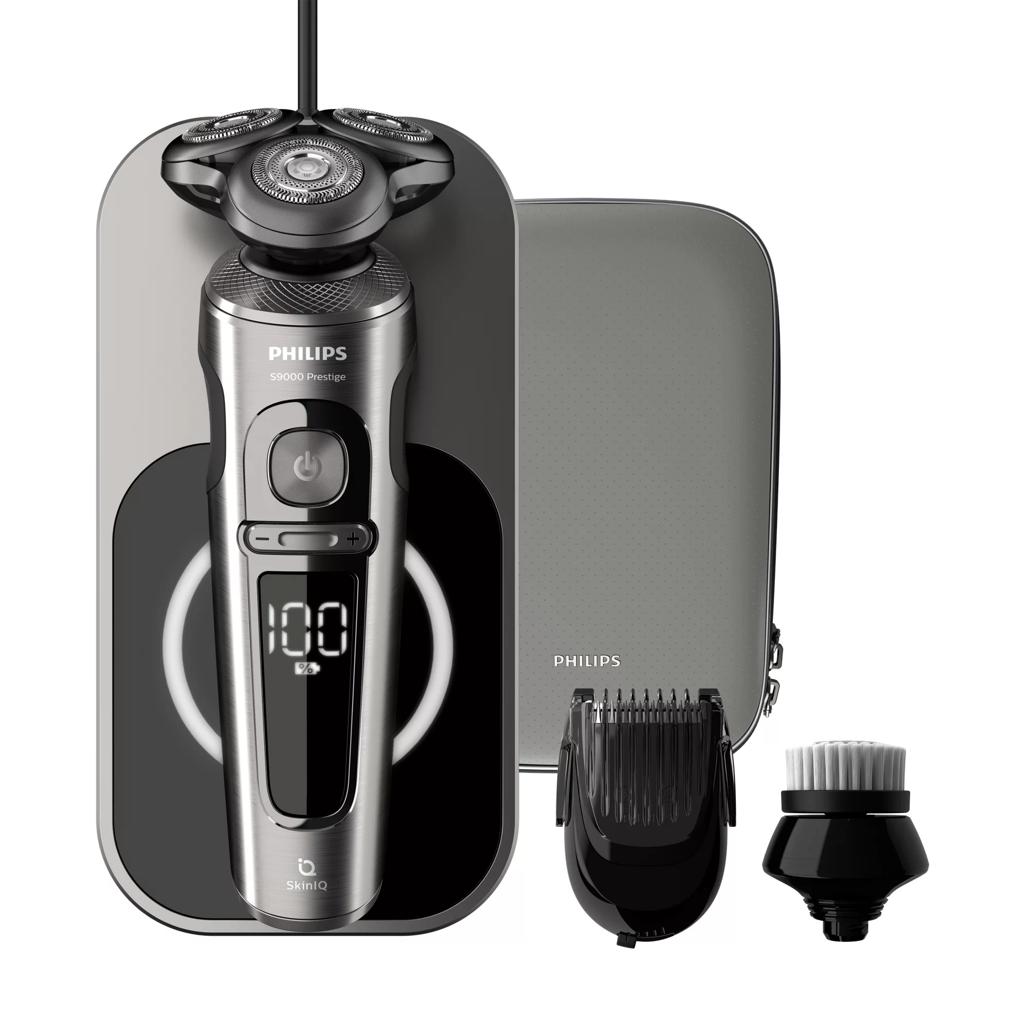 Philips SHAVER Series 9000 SP9860/14 men's shaver Rotation shaver Trimmer Black, Metallic