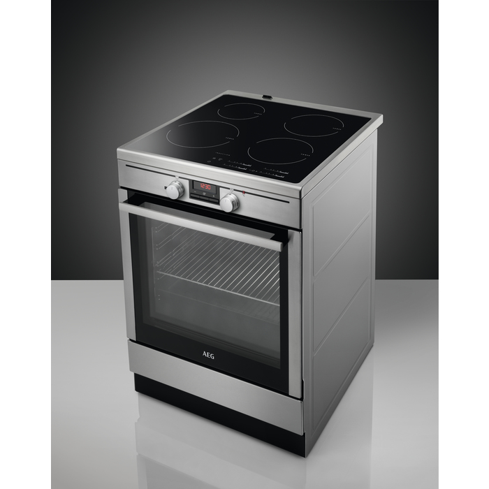 AEG CIB6441ABM Freestanding cooker Electric Zone induction hob Stainless steel – image 2