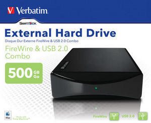 Verbatim 3.5'' External Hard Drive USB & FireWire Combo 500GB – image 3