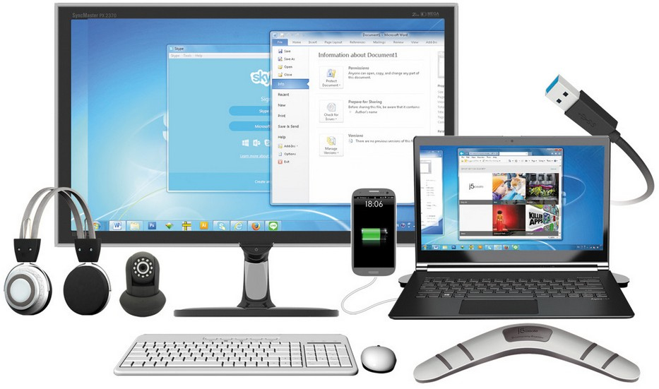 j5create JUD480 laptop dock/port replicator Wired USB 3.2 Gen 1 (3.1 Gen 1) Type-A Black, Silver – image 4