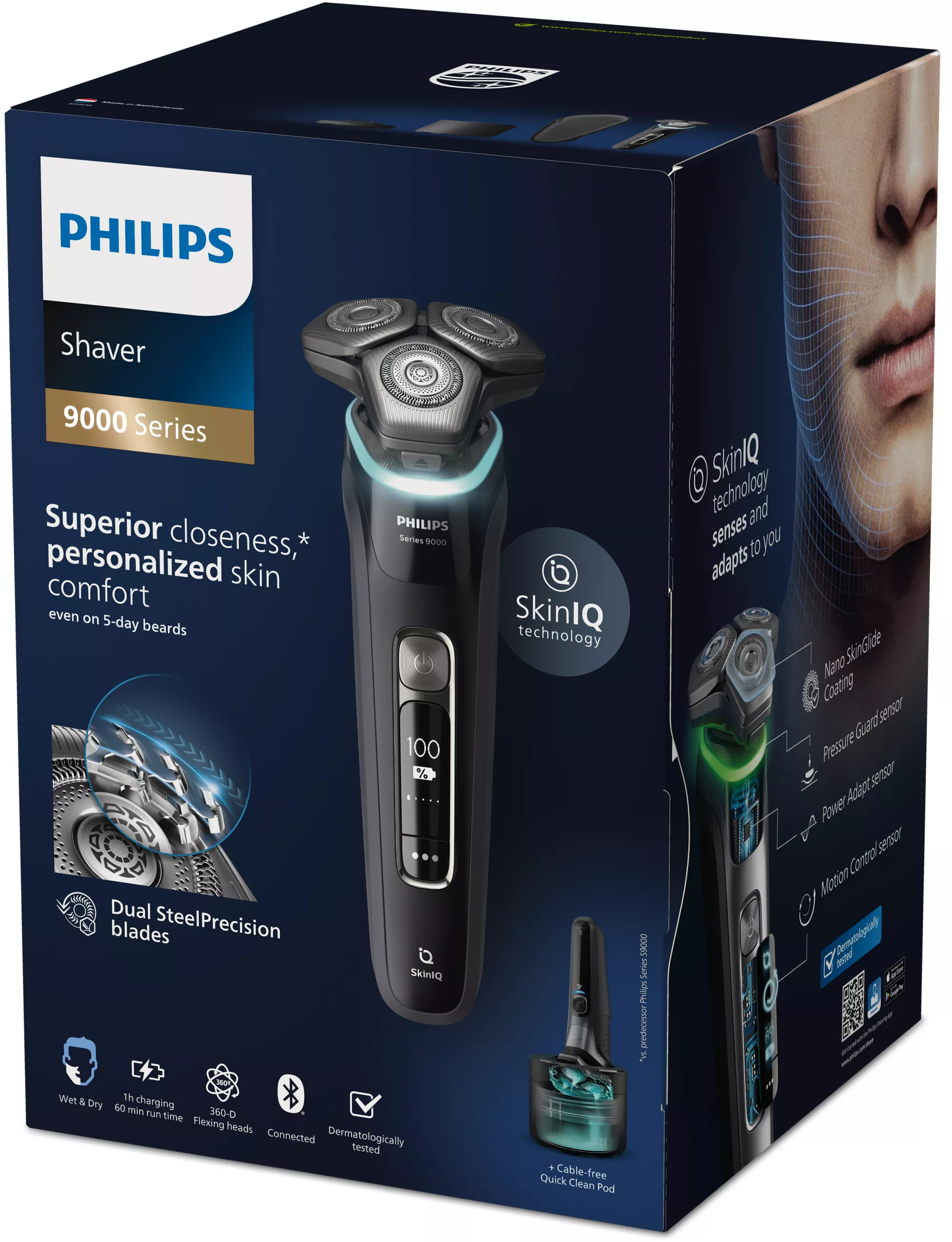 Philips SHAVER Series 9000 S9976/55 Wet & Dry electric shaver with SkinIQ – image 3