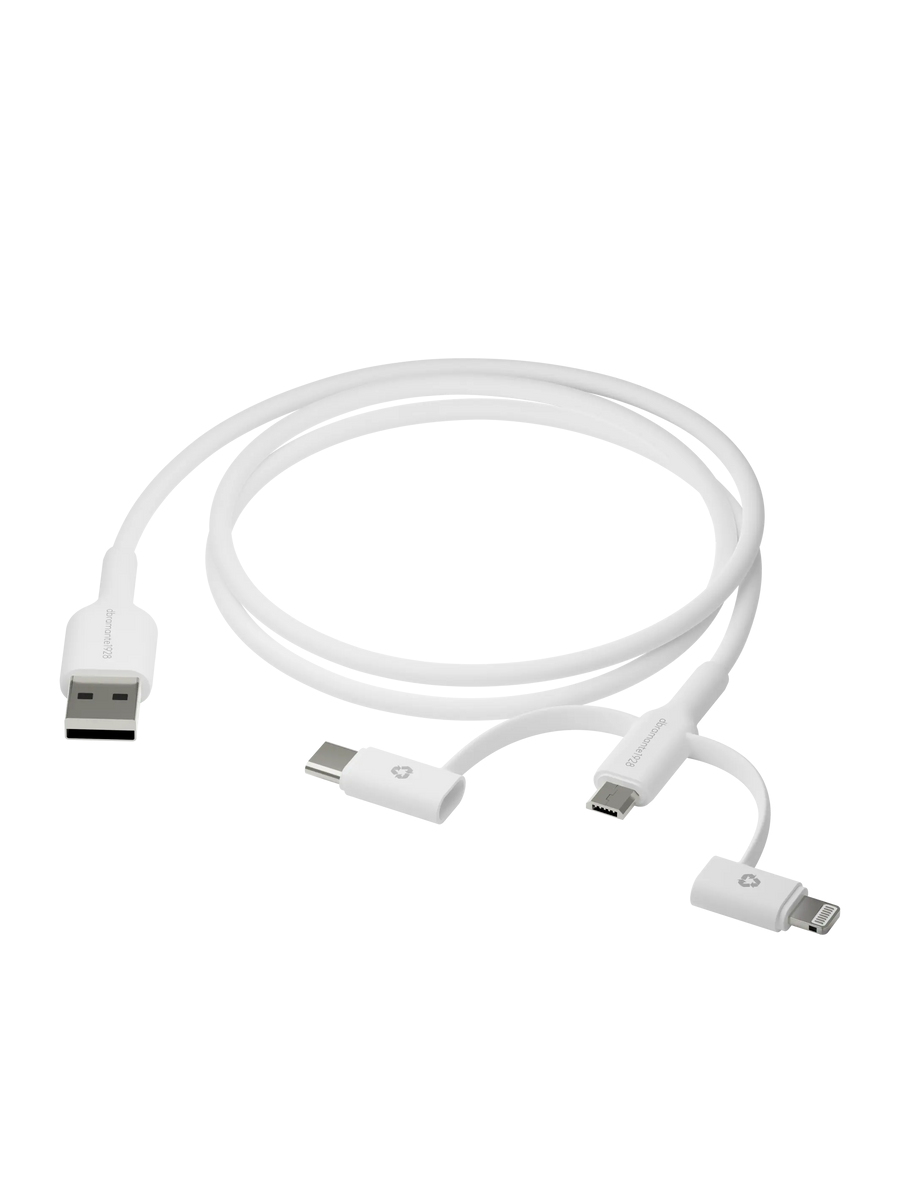 dbramante1928 CBX3A3WH7176 cavo USB 1 m USB A USB C/Micro USB-A/Lightning Bianco