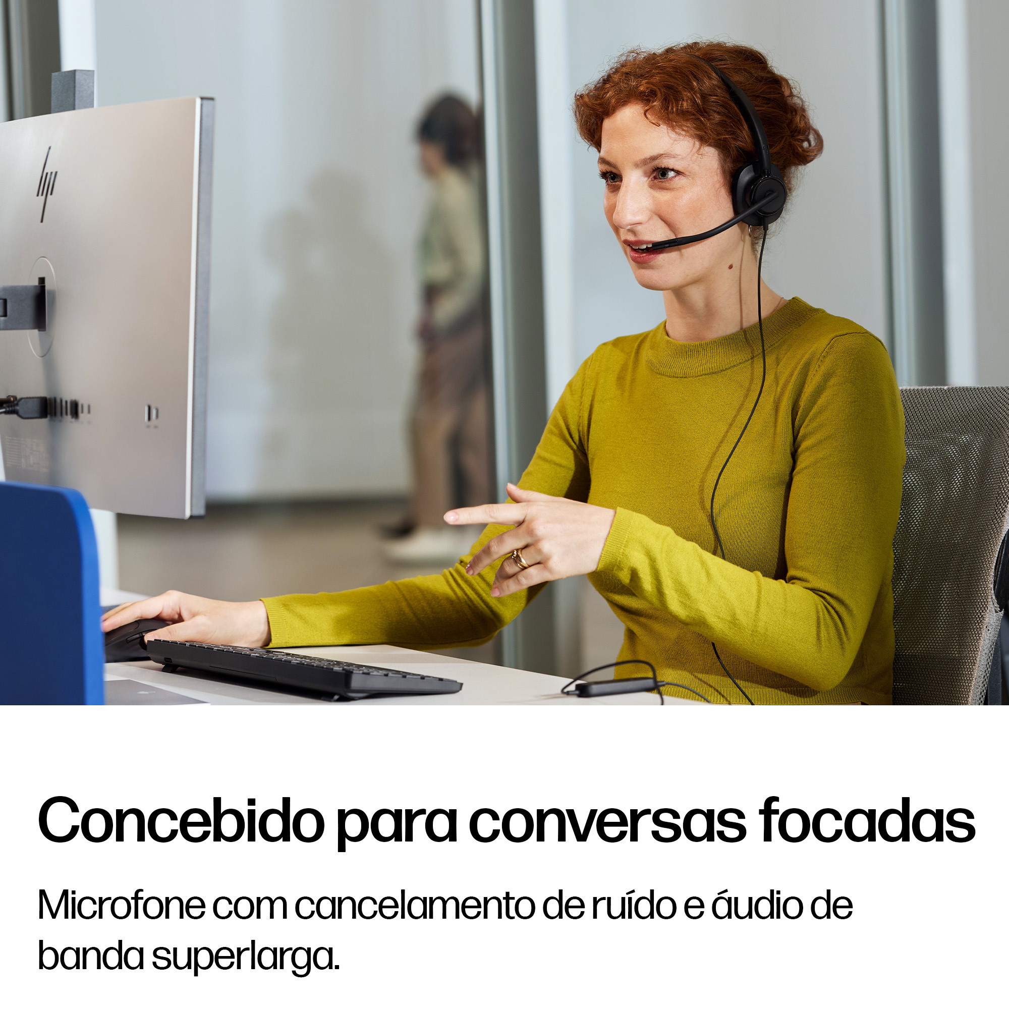 HP Poly Headset estéreo USB com fios Mission 425 Classic (a granel) — miniatura 8