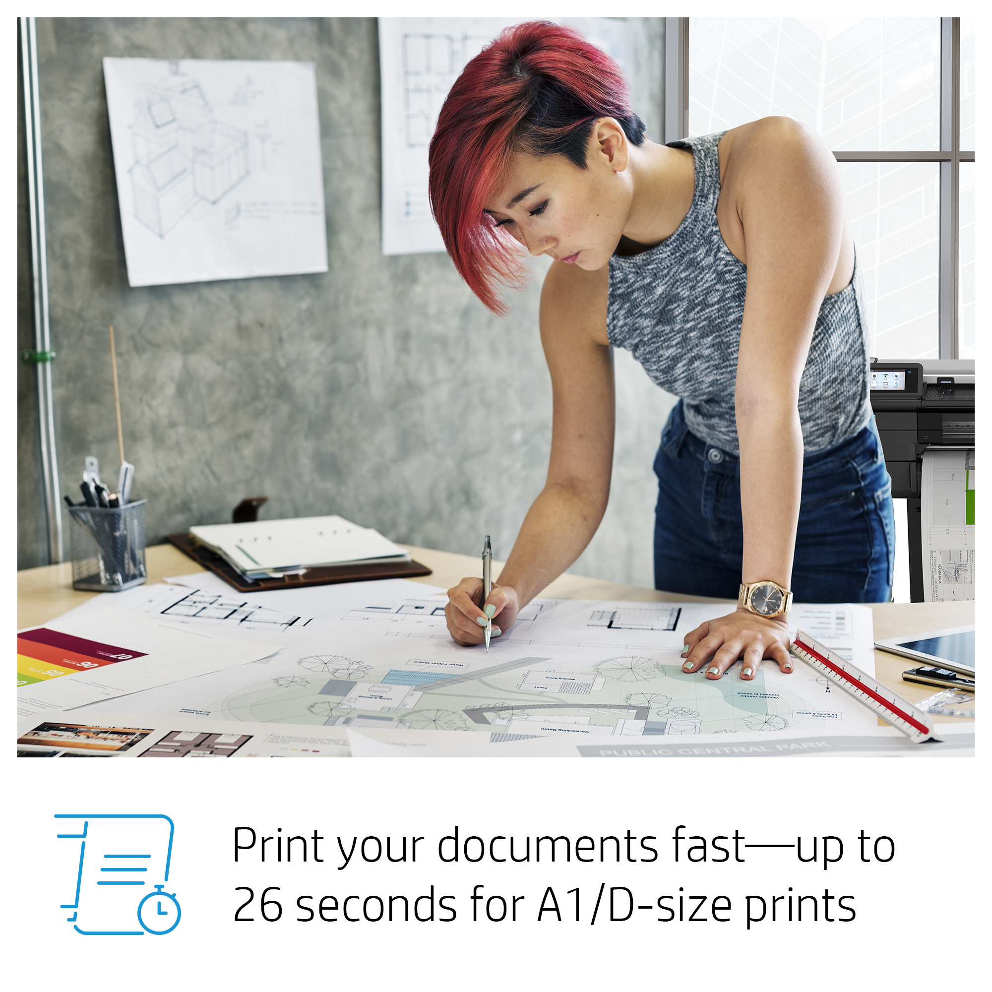 HP Designjet T830 24-in Multifunction Printer. Page description languages: HP-GL/2, TIFF, JPEG, HP-RTL, CALS G4, URF, Prin