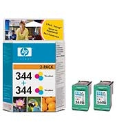 HP 344 Tri-colour Inkjet Print Cartridge 2-pack