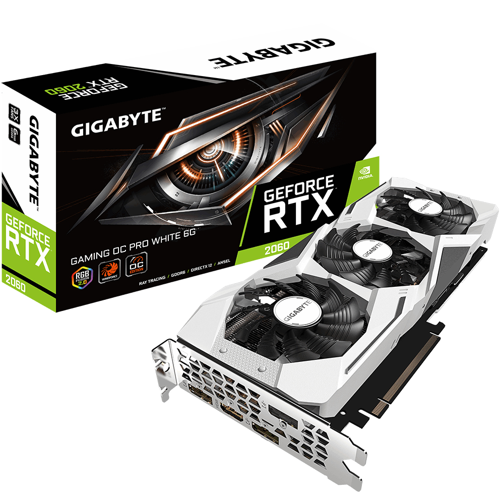 GIGABYTE GAMING N2060GAMINGOC-PRO-WHITE-6GD NVIDIA GeForce RTX 2060 SUPER