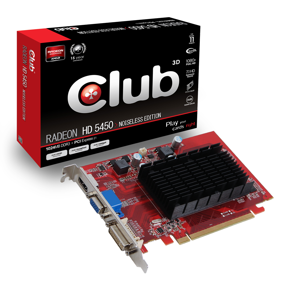 CLUB3D CGAX-54524I graphics card AMD Radeon HD5450