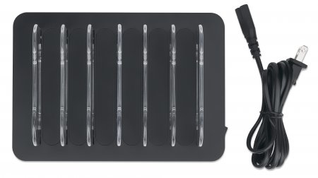 Manhattan Estación de carga con 6 puertos USB-A, salidas 6 × 2,4 A, Smart IC, indicadores LED, color negro, garantía de tres años