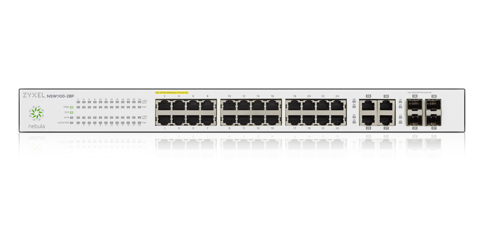 Zyxel NSW100-28P Managed L2 Gigabit Ethernet (10/100/1000) Power over Ethernet (PoE) Black, Grey – image 4