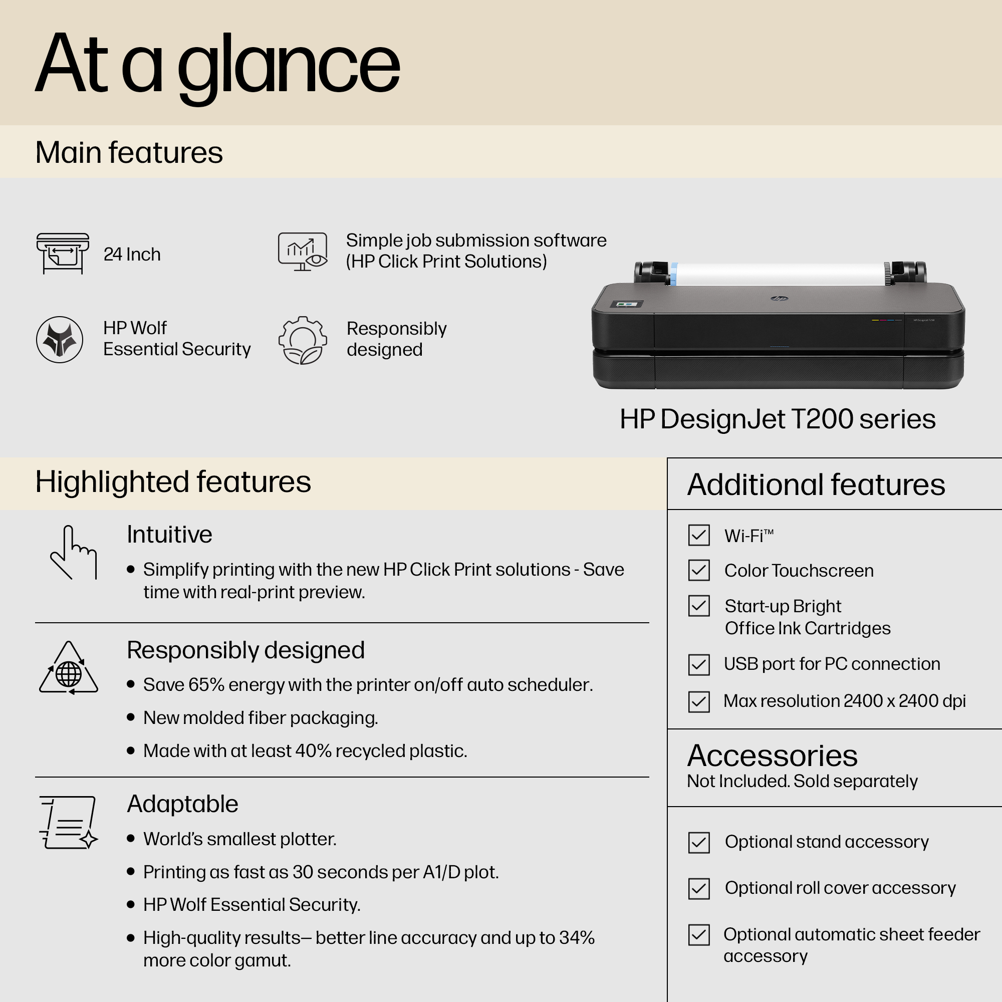 HP DesignJet T250 24-in Printer – image 5