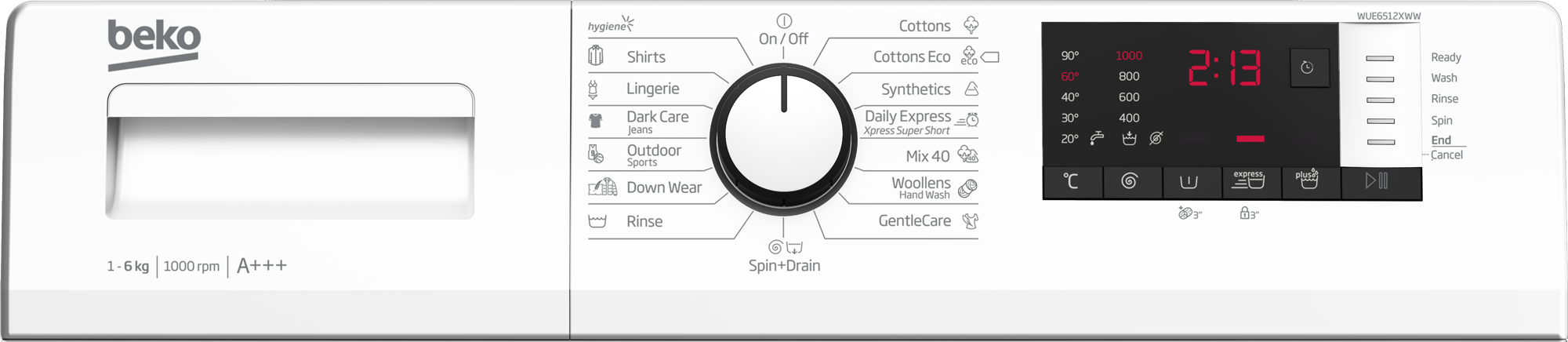 Beko WUE6512XWW washing machine Front-load – image 5