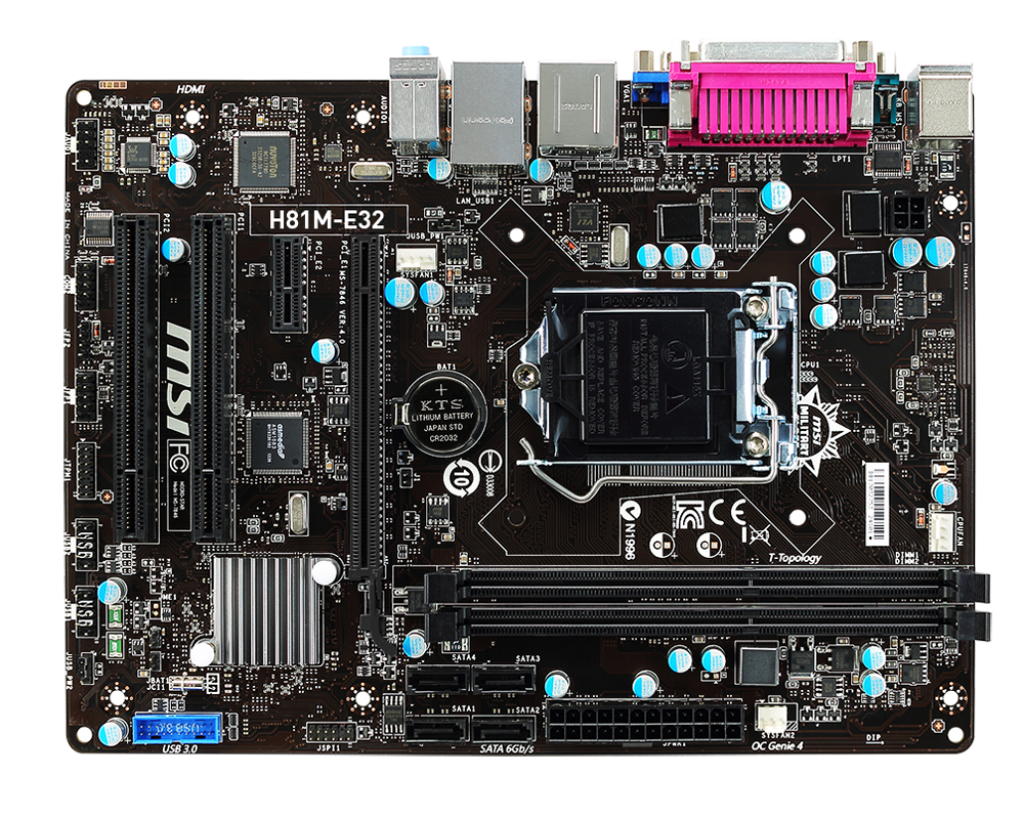 MSI H81M-E32 motherboard Intel® H81 LGA 1150 (Socket H3) micro ATX – image 2