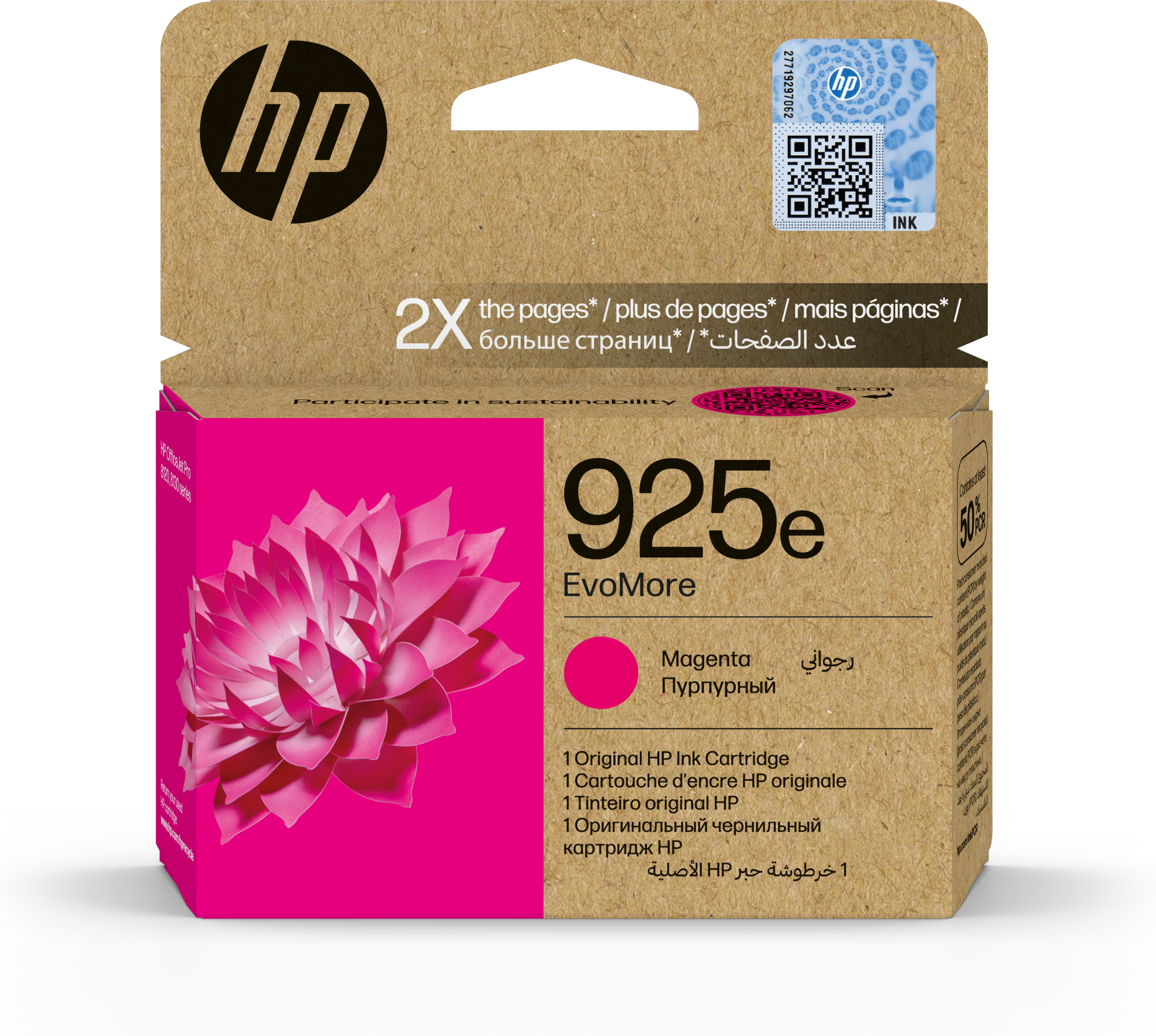 HP Cartuccia di inchiostro magenta originale 925e EvoMore