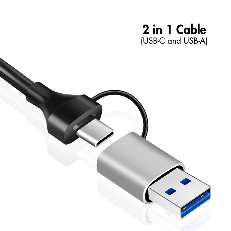LogiLink USB 3.0 hub, 4x USB-A, 5 Gbit/s, 2-in-1 connection cable, silver – image 7